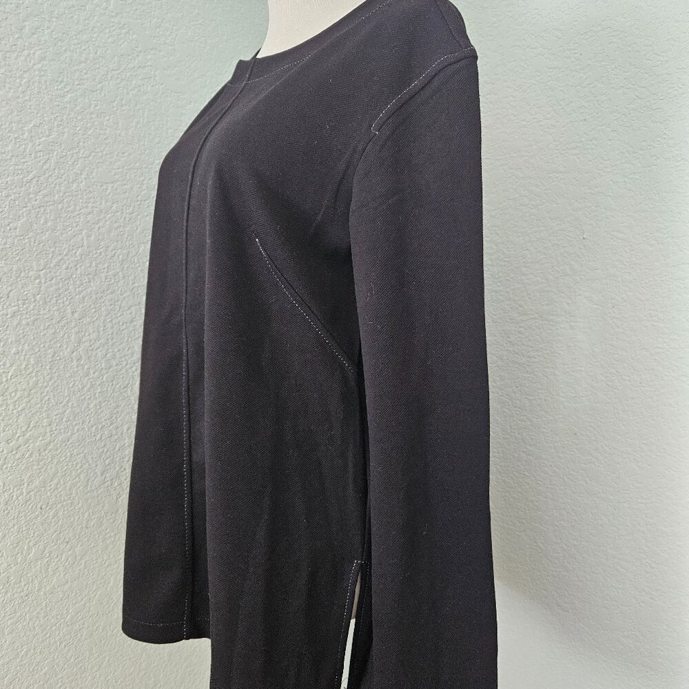 MAX STUDIO Long Sleeve Tunic Top Black